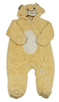 Světlekaramelová kožešinová zateplená kombinéza s kapucí - Simba PRIMARK