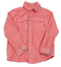 Ružová menšestrová košeľová bunda F&F