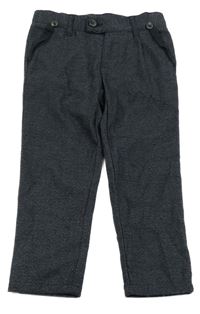 Čierne melírované chino nohavice lupilu