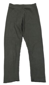 Tmavosivé rebrované legíny PRIMARK