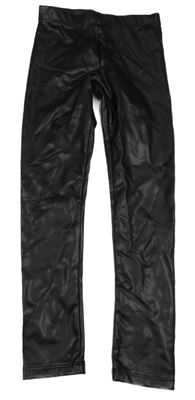 Černé koženkové legíny H&M