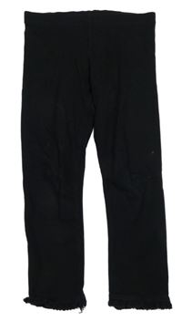 Čierne legíny s čipkou