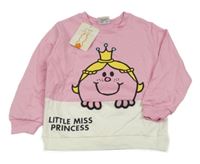 Nové - ružovo-biela mikina s LITTLE MISS St. Bernard