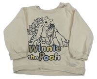 Smotanová oversize mikina s Pú s kamarády H&M