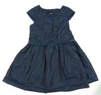 Čierno-modré pruhované šaty OKaïdi