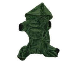 Nové - tmavozelený plyšový obleček s kapucí - na pejska - dinosaurus