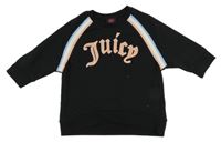 Čierna crop mikina s logom a pruhmi JUICY COUTURE