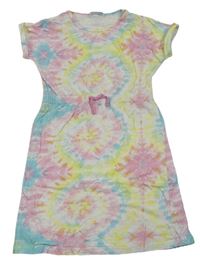 Farebné batikované bavlnené šaty Pep&Co