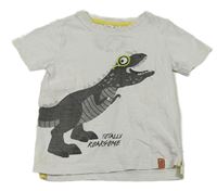 Bílé tričko s dinosaurem M&Co.