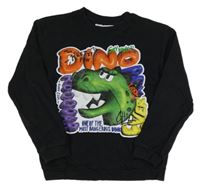 Čierna mikina s dinosaurom a nápisom zn. H&M