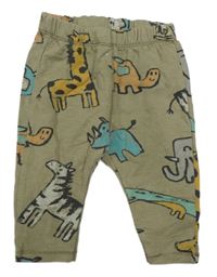 Khaki tepláky so zvířaty Zara