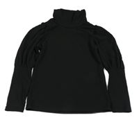 Čierny rebrovaný rolák Shein