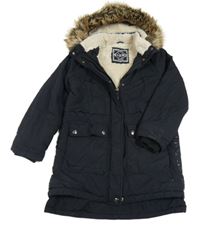 Černá šusťáková zimní parka s kapucí C&A