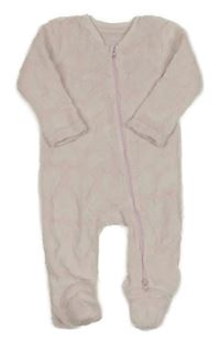 Světlerůžový chlupatý overal se srdíčky Nutmeg