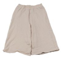 Ružovo-biele pruhované culottes nohavice Tu