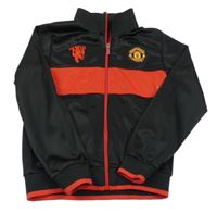 Černo-červená fotbalová propínací mikina - Manchester United
