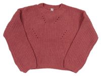 Vínový crop sveter Yigga