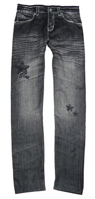 Tmavošedé legíny riflového vzhledu s hviezdami Cool&Young