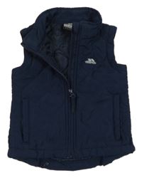 Tmavomodrá prošívaná šusťáková zateplená funkční vesta Trespass