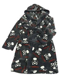 Antracitový chlpatý župan so Stormtroopeery a kapucí - Star Wars C&A