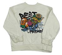 Smotanová mikina s jídlem H&M