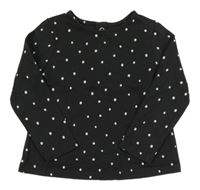 Antracitové puntíkaté triko Tu