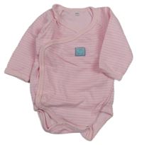 Růžové pruhované zavinovací body s nášivkou