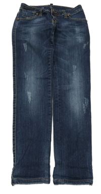 Tmavomodré rifle s prošoupáním Phillip Plein