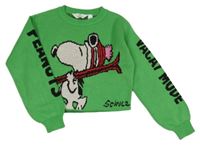 Zelený crop sveter so Snoopym H&M