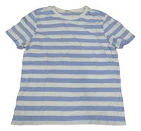 Bielo-svetlomodré pruhované tričko H&M