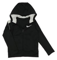 Černá sportovní propínací mikina s logem a kapucí Nike