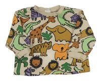 Béžová mikina so zvířaty H&M