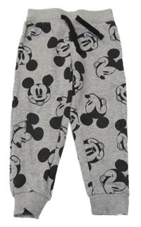 Sivé melírované tepláky s Mickeym Disney