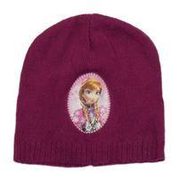 Vínová pletená čapica s Frozen Disney