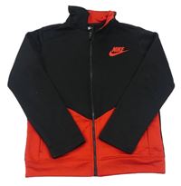 Čierno-červená prepínaci športová mikina s logom Nike