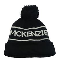 Čierna pletená mikina s logom a kapucňou McKenzie