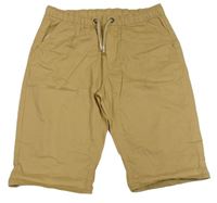 Béžové plátěné chino kraťasy Nutmeg