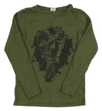 Khaki tričko s motorkou Chapter Young
