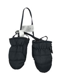 Tmavošedé šusťákové zateplené palcové rukavice 