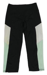 Černo-světlezelené crop legíny H&M