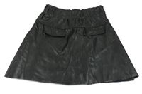 Čierna koženková sukňa