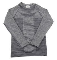 Fialové melírované vzorované thermo tričko Crane