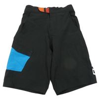 Černo-modré sportovní funkční kraťasy s kapsami 