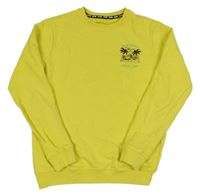 Žlutá mikina s palmami 