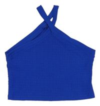 Zafírový crop top shein