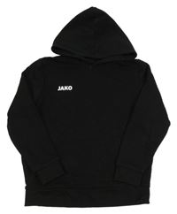 Čierna mikina s logom a kapucňou Jako