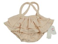 Nové - Svetloružové na traké kraťasy s našitou vrstvenou sukní