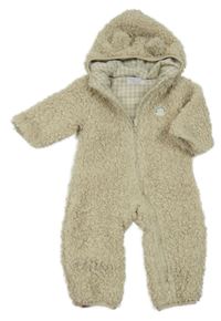 Béžová huňatá kombinéza s kapucí Primark