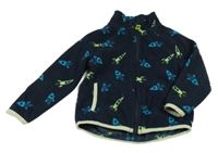 Tmavomodrá fleecová prepínaci mikina s raketami St. Bernard