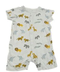 Biely overal so zvieratkami H&M